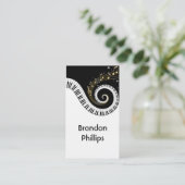 Pianosleutels en Gold Notes Linen-Visitekaartjes Visitekaartje (Staand voorkant)