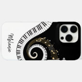 Pianosleutels en gouden Muzieknoten Case-Mate iPhone Case (Achterkant (horizontaal))