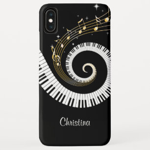  pianosleutels en gouden Muzieknoten Case-Mate iPhone Case