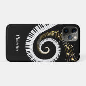  pianosleutels en gouden Muzieknoten Case-Mate iPhone Case (Achterkant (horizontaal))