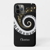  pianosleutels en gouden Muzieknoten Case-Mate iPhone Case (Achterkant)
