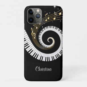  pianosleutels en gouden Muzieknoten Case-Mate iPhone Case