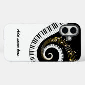 Pianosleutels en gouden Muzieknoten Case-Mate iPhone Case (Achterkant (horizontaal))