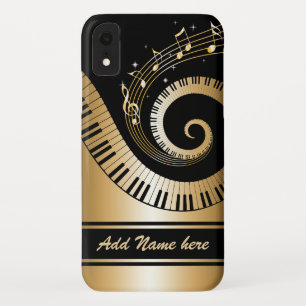 Pianosleutels en gouden Muzieknoten Case-Mate iPhone Case