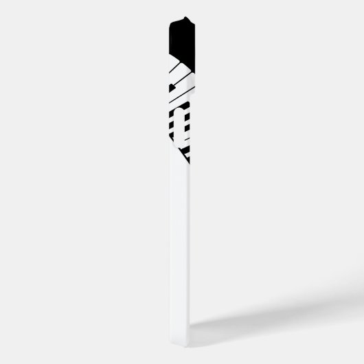 Pianosleutels en gouden Muzieknoten Hoesje (Achterkant / Rechts)