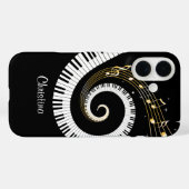  pianosleutels en gouden Muzieknoten iphon Case-Mate iPhone Case (Achterkant (horizontaal))