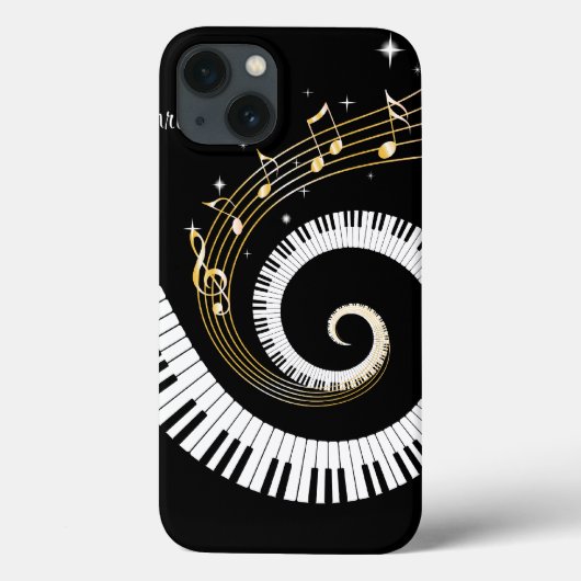  pianosleutels en gouden Muzieknoten iphon Case-Mate iPhone Case (Achterkant)