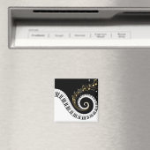 Pianosleutels en gouden Muzieknoten Magneet (Insitu (Vaatwasser))