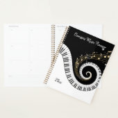 Pianosleutels en gouden Muzieknoten Planner (Display)