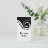 Pianosleutels en gouden Muzieknoten Visitekaartje (Staand voorkant)