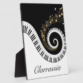 Pianosleutels en goudMuzieknoten Stickers Fotoplaat (Zijkant)