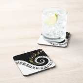 Pianosleutels en goudMuzieknoten Stickers Onderzetter (Rechterzijde)