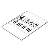 Pianosleutels en muziekbladen notitieboek (Linkerzijde)