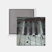 Pianosleutels en -Muzieknoten Magneet (Voorkant / Achterkant)