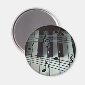Pianosleutels en -Muzieknoten Magneet (Voorkant / Achterkant)