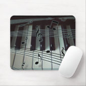 Pianosleutels en -Muzieknoten Muismat (Met muis)