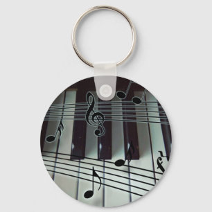 Pianosleutels en -Muzieknoten Sleutelhanger