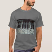 Pianosleutels en -Muzieknoten T-shirt (Voorkant)