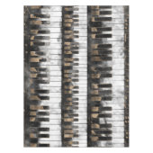 Pianosleutels en -noten - Waterverf en goud Tafelkleed (Voorkant)
