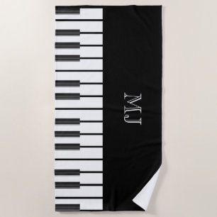 Pianosleutels, koorden, wereldmuziekfilm MONOGRAMM Strandlaken