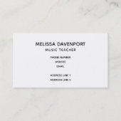 Pianosleutels met een rode roze visitekaartje (Achterkant)