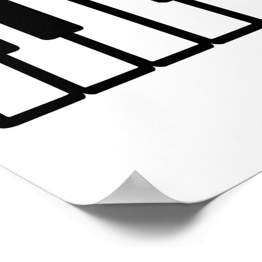 Pianosleutels Poster (Hoek)
