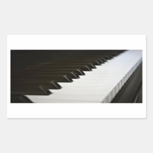 Pianosleutels (rechthoek) rechthoekige sticker