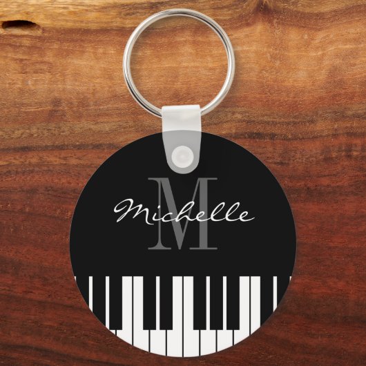 Pianosleutels sleutelhanger voor kinderen, pianist (Voorkant)