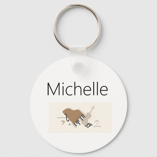 Pianosleutels sleutelhanger voor kinderen, pianist (Voorkant)