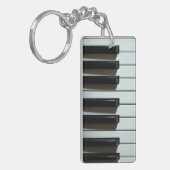 Pianosleutels - sleutelketen sleutelhanger (Voorkant Links)