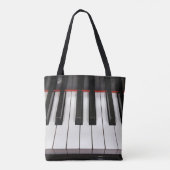 pianosleutels tote bag (Achterkant)