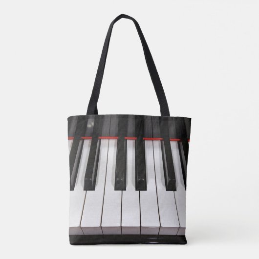 pianosleutels tote bag (Achterkant)