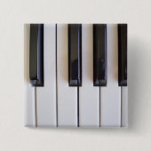 Pianosleutels Vierkante Button 5,1 Cm (Voorkant)