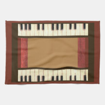 pianosleutels voor grenskeukenhanddoek