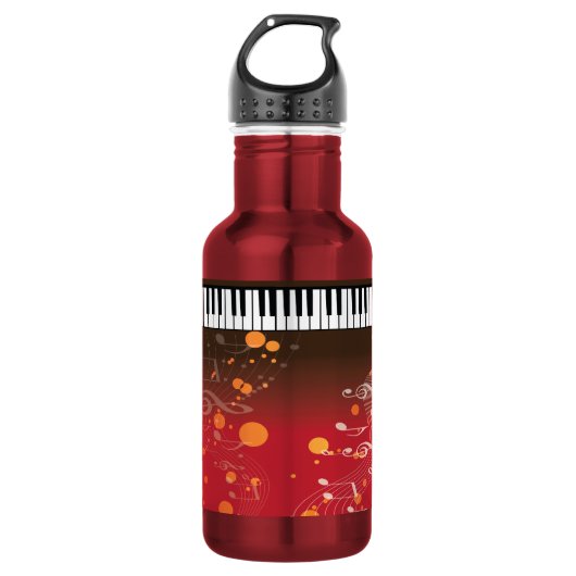 pianosleutels waterfles (Voorkant)