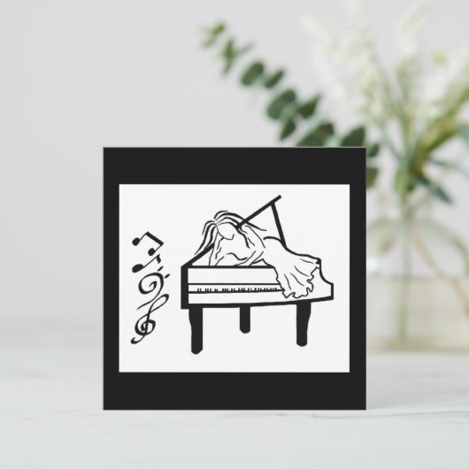 pianospeelster kaart (Staand voorkant)