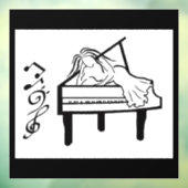 pianospeelster raamsticker (Vel 3)