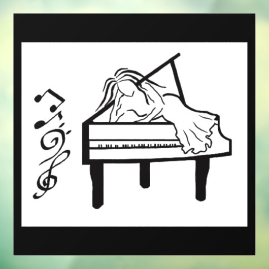 pianospeelster raamsticker (Vel 3)