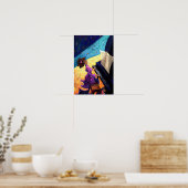 Pianospelend Meisje op het Podium Poster (Keuken)