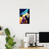 Pianospelend Meisje op het Podium Poster (Thuiskantoor)