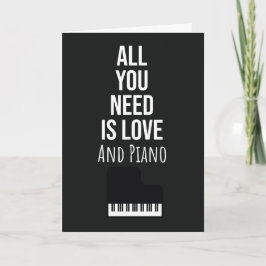 Pianospelende Kaarten Pianist Muzikant Toetsenbord