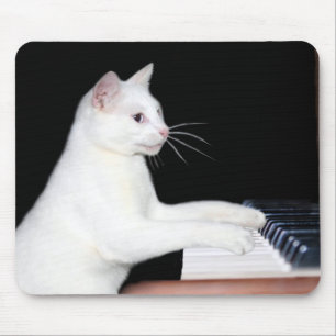 Pianospelende kat muismat