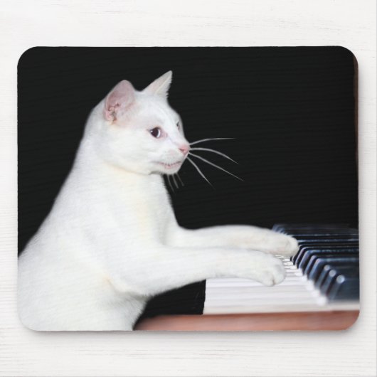 Pianospelende kat muismat (Voorkant)