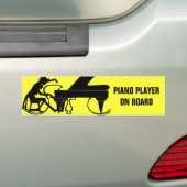 Pianospeler aan boord! bumpersticker (Op auto)