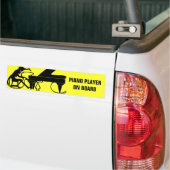 Pianospeler aan boord! bumpersticker (Op Truck)