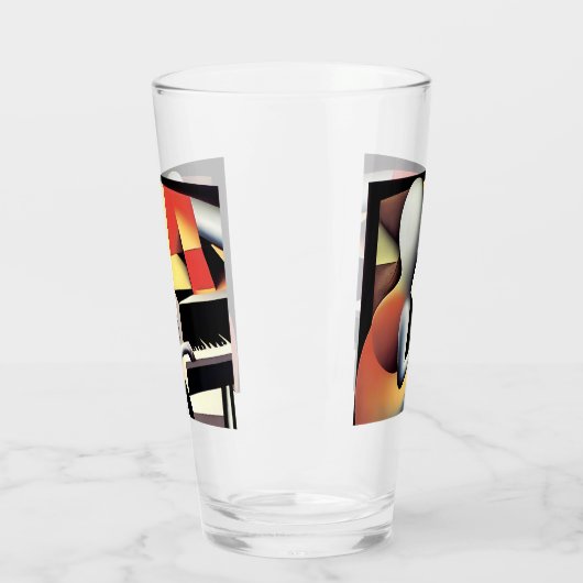 Pianospeler - Airbrush Art Glas (Links)