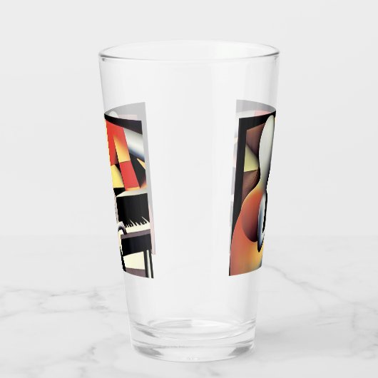 Pianospeler - Airbrush Art Glas (Rechts)