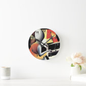 Pianospeler - Airbrush Art Ronde Klok (Huis)