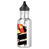 Pianospeler - Airbrush Art Waterfles (Rechts)