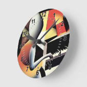 Pianospeler - Airbrush Kunst Ronde Klok (Hoek)
